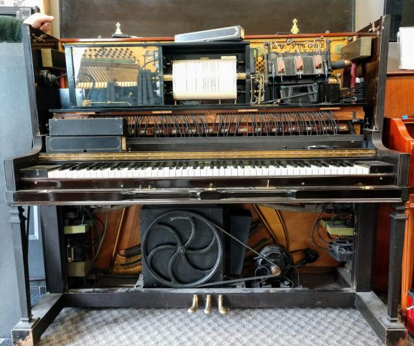 Fischer Vertical Piano with Ampico Reproducing Player - Image 2