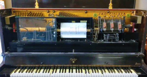 Fischer Vertical Piano with Ampico Reproducing Player - Image 3