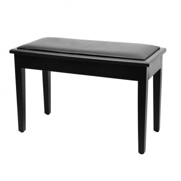 Duet Bench, flat vinyl cushion, with storage