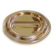 Caster Cup Lucite - Brass-plated