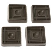 Caster Cups set-of-4 Rubber - Brown